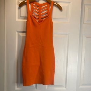 Bebe Dress, Small, Orange, worn once